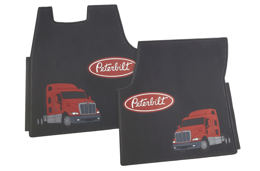 V387 – Peterbilt set of rubber floor mats for truck model 387